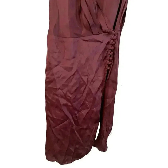 NWT Young Fabulous & Broke Jamison Mini Wrap Covered Button Asymmetrical Dress M - Picture 5 of 8